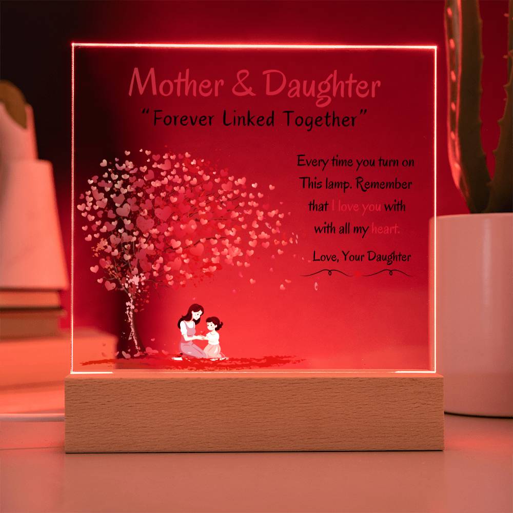 Mom & Daughter | Acrylic LED Night Light Decoration - AlexEcomStore