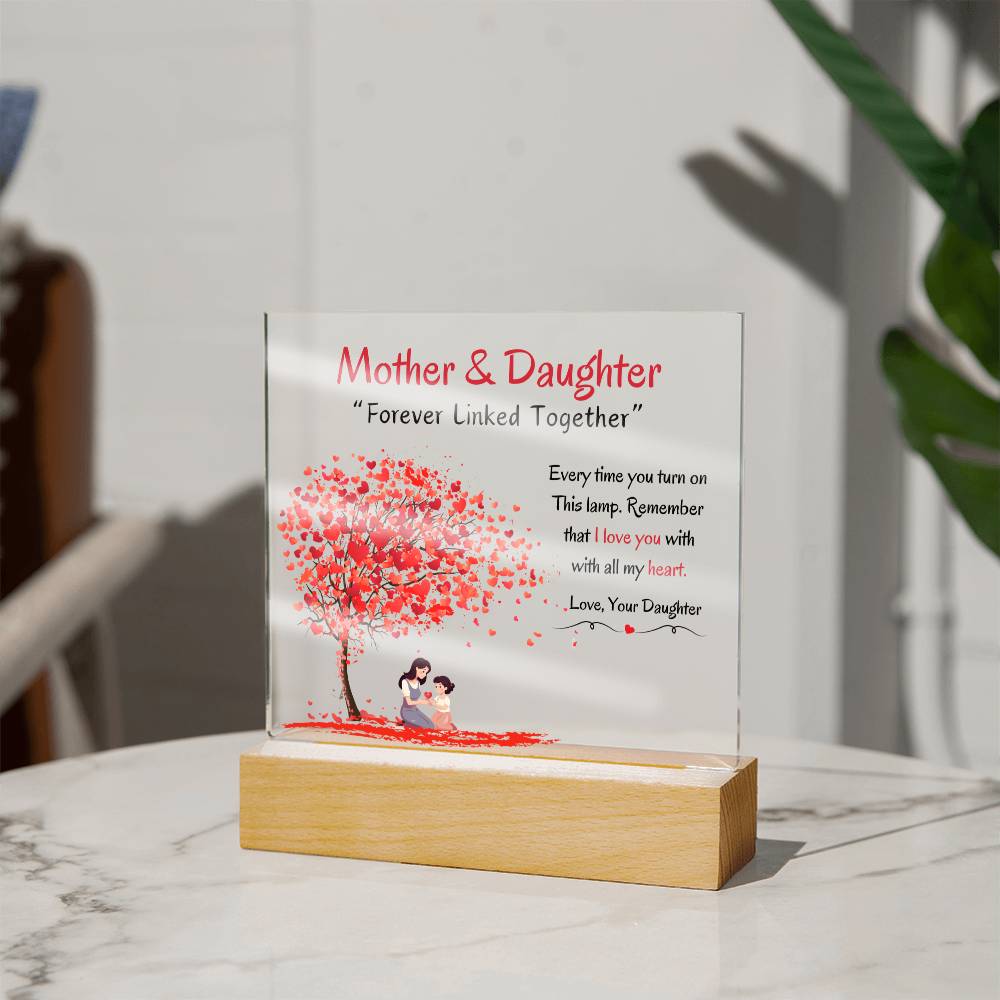 Mom & Daughter | Acrylic LED Night Light Decoration - AlexEcomStore