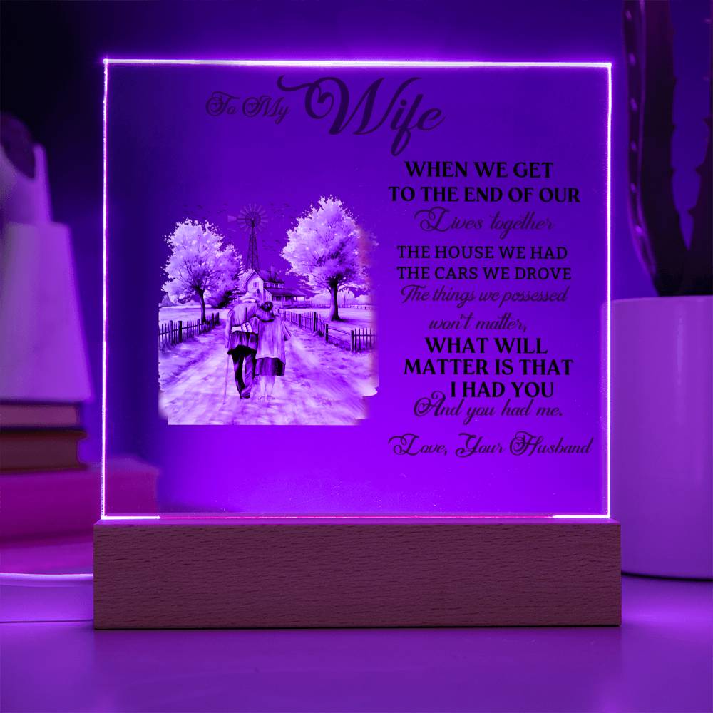 To My Wife | Acrylic Night Light Decoration - AlexEcomStore