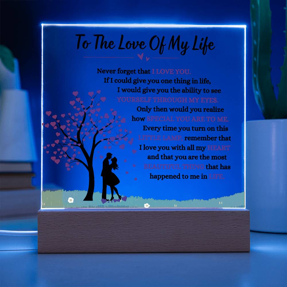 "To The Love Of My Life" Acrylic Night Light Decor - AlexEcomStore