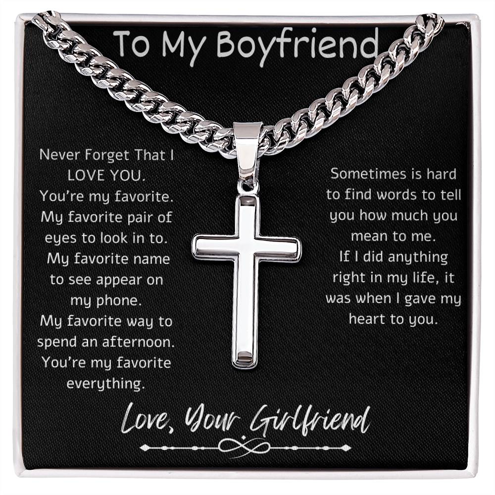 Boyfriend | Cuban/Cross Necklace - AlexEcomStore