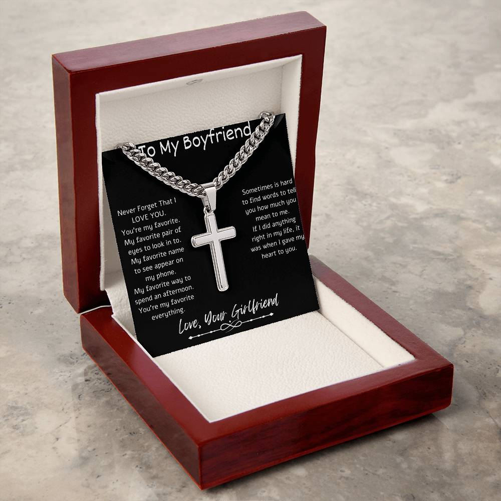 Boyfriend | Cuban/Cross Necklace - AlexEcomStore