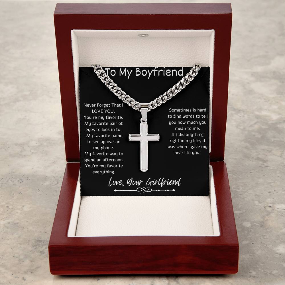 Boyfriend | Cuban/Cross Necklace - AlexEcomStore