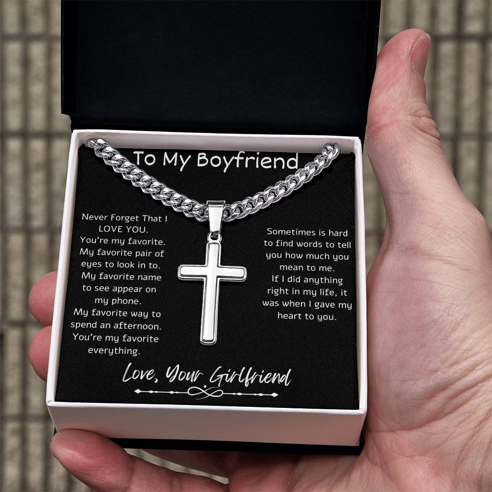 Boyfriend | Cuban/Cross Necklace - AlexEcomStore