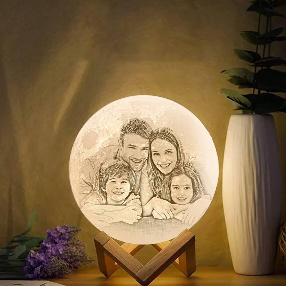 Custom 3D Printed Photo Lunar Light Moon Lamp - AlexEcomStore