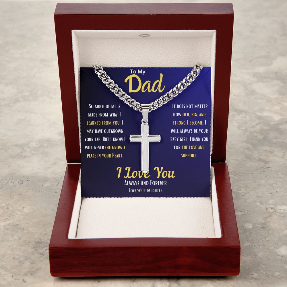 Dad | Cuban Chain With Cross Necklace - AlexEcomStore