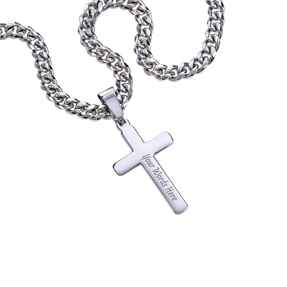 Dad | Cuban Chain With Cross Necklace - AlexEcomStore