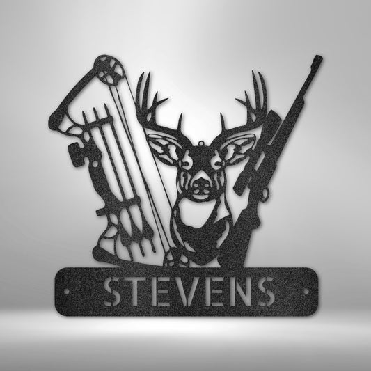 Deer Hunter Monogram - Steel Sign - AlexEcomStore