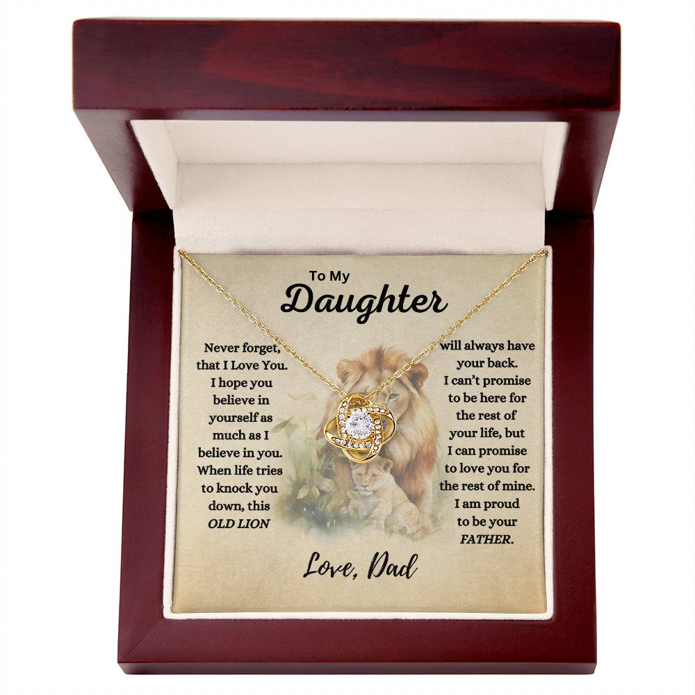 Old Lion | Dad to Daughter Love Knot Necklace - AlexEcomStore