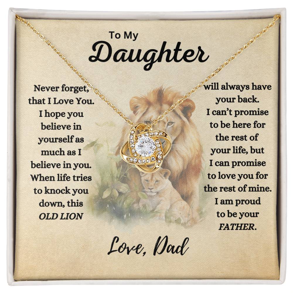 Old Lion | Dad to Daughter Love Knot Necklace - AlexEcomStore