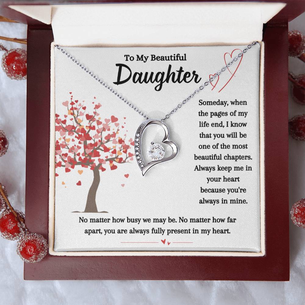 To My Beautiful Daughter | Forever Love Necklace - AlexEcomStore