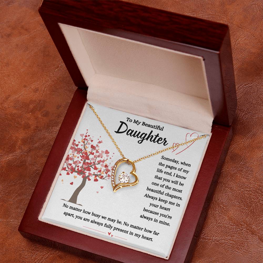 To My Beautiful Daughter | Forever Love Necklace - AlexEcomStore