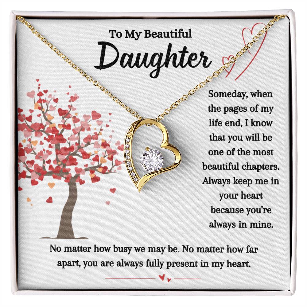 To My Beautiful Daughter | Forever Love Necklace - AlexEcomStore