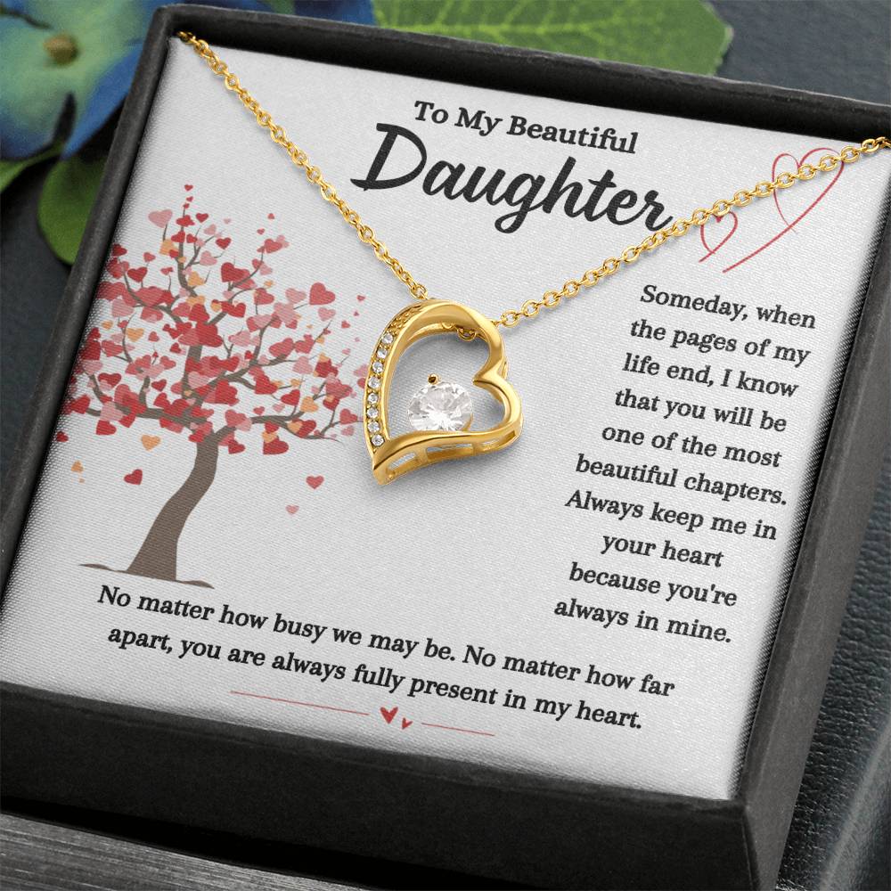 To My Beautiful Daughter | Forever Love Necklace - AlexEcomStore