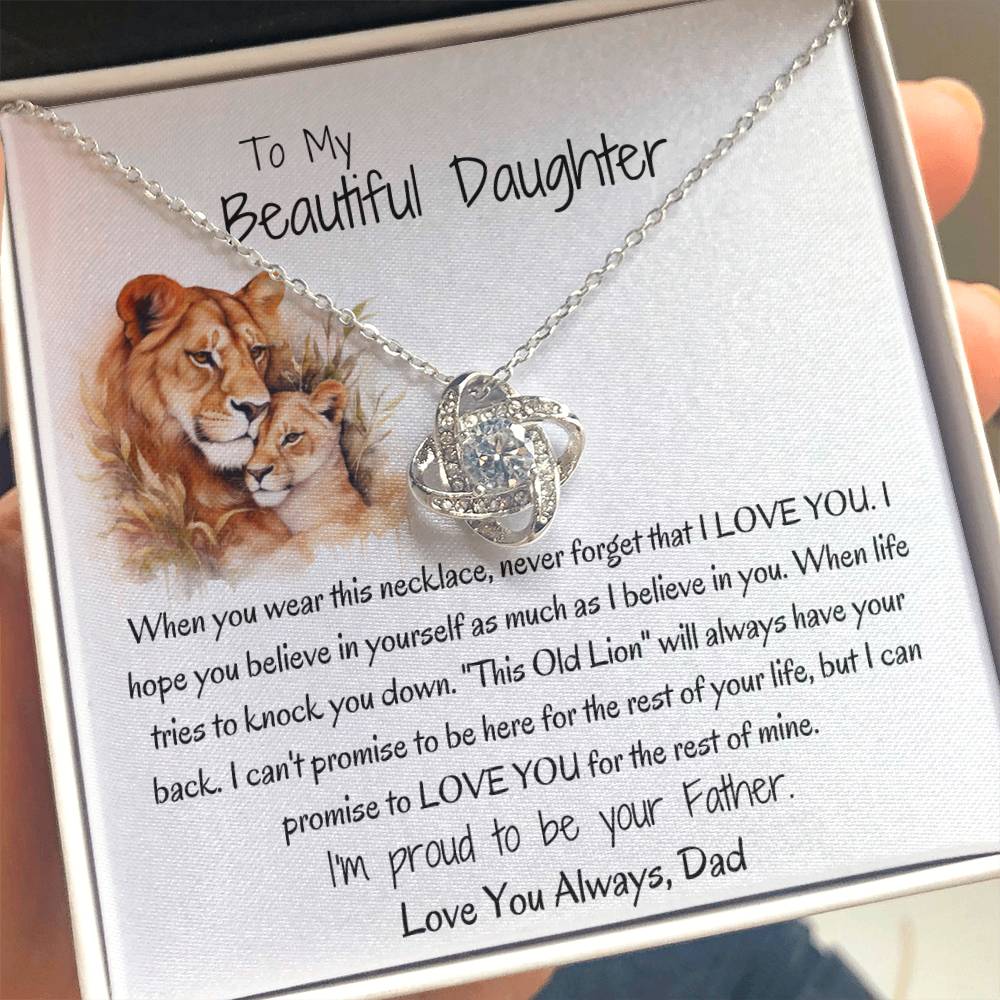 To My Daughter From Dad | Love Knot Necklace - AlexEcomStore