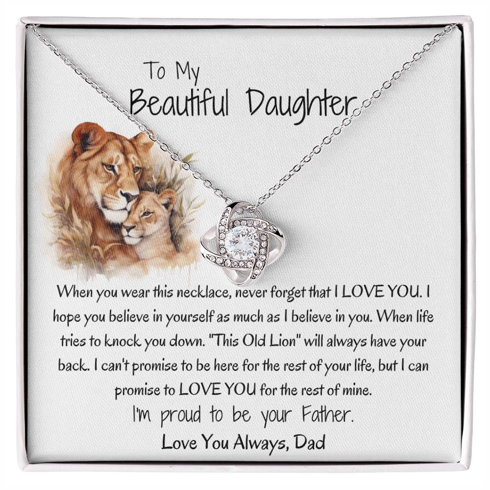 To My Daughter From Dad | Love Knot Necklace - AlexEcomStore