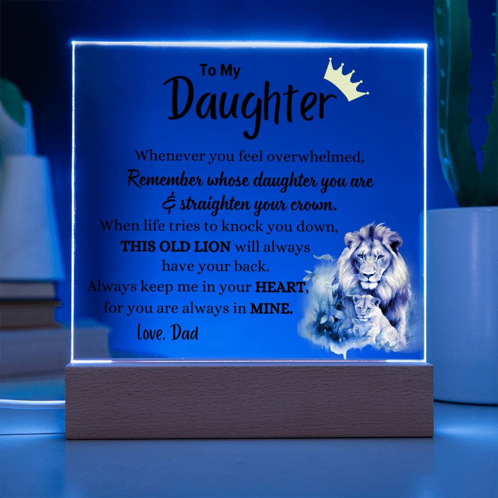 To My Daughter | Old Lion Night Light - AlexEcomStore