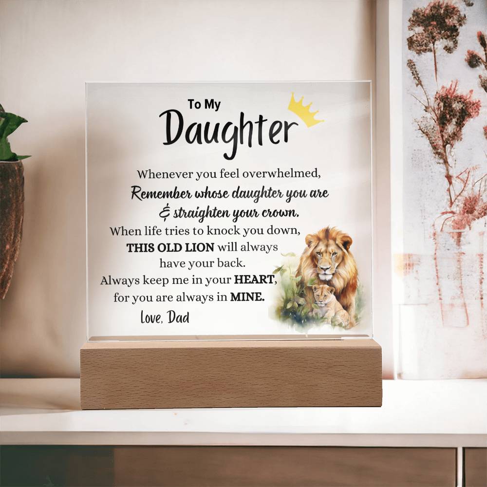 To My Daughter | Old Lion Night Light - AlexEcomStore