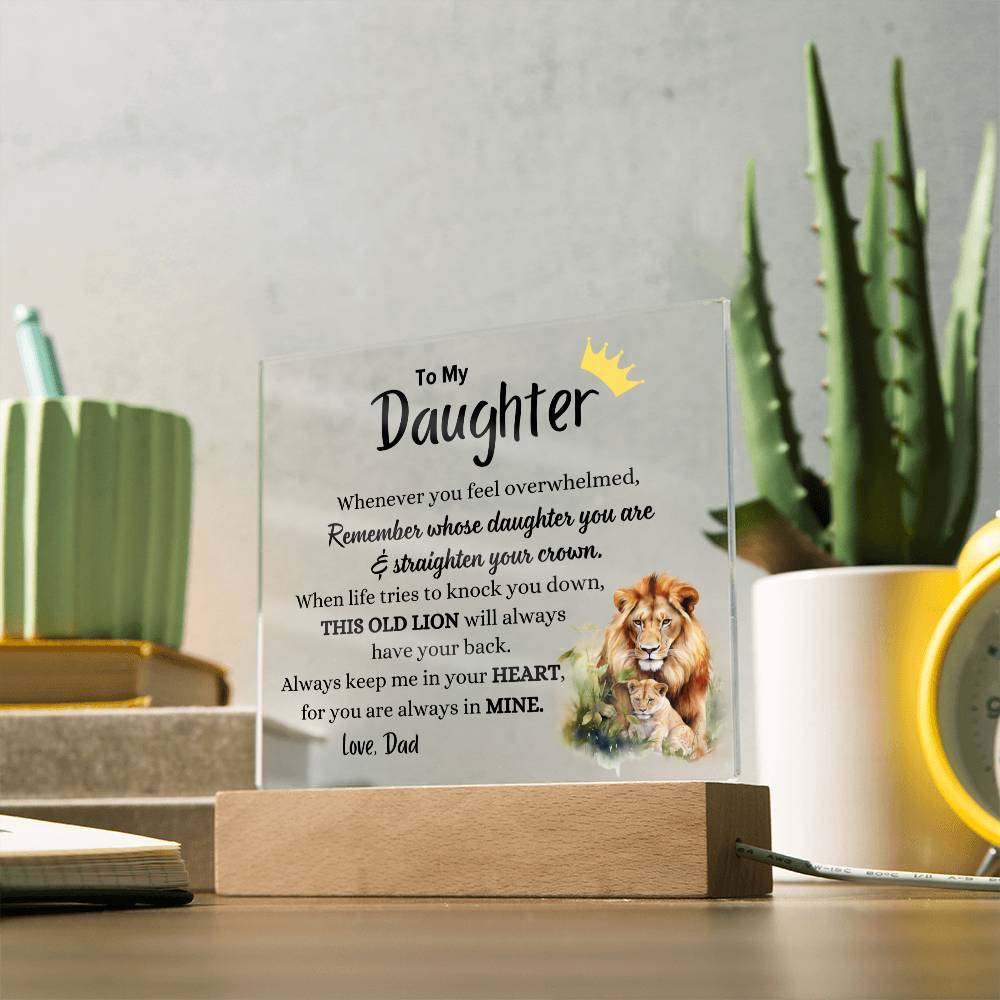 To My Daughter | Old Lion Night Light - AlexEcomStore