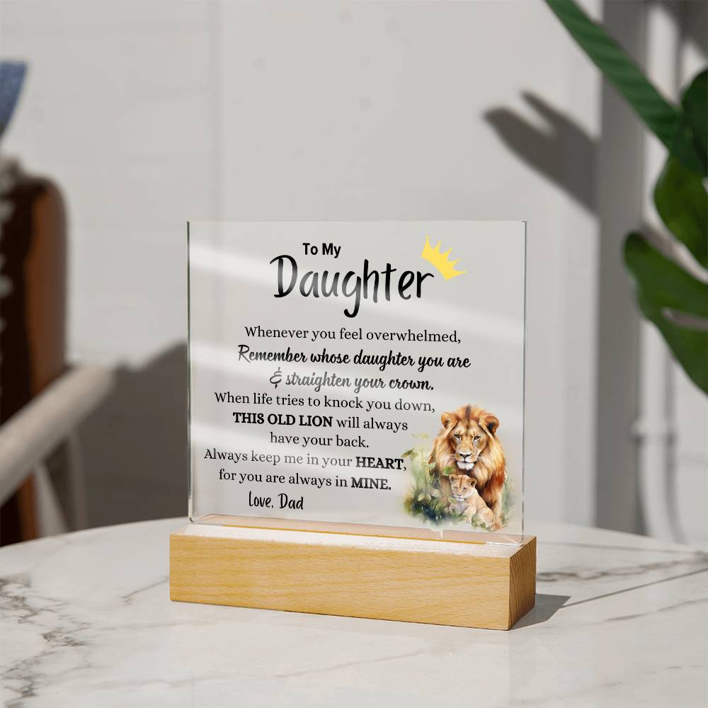 To My Daughter | Old Lion Night Light - AlexEcomStore