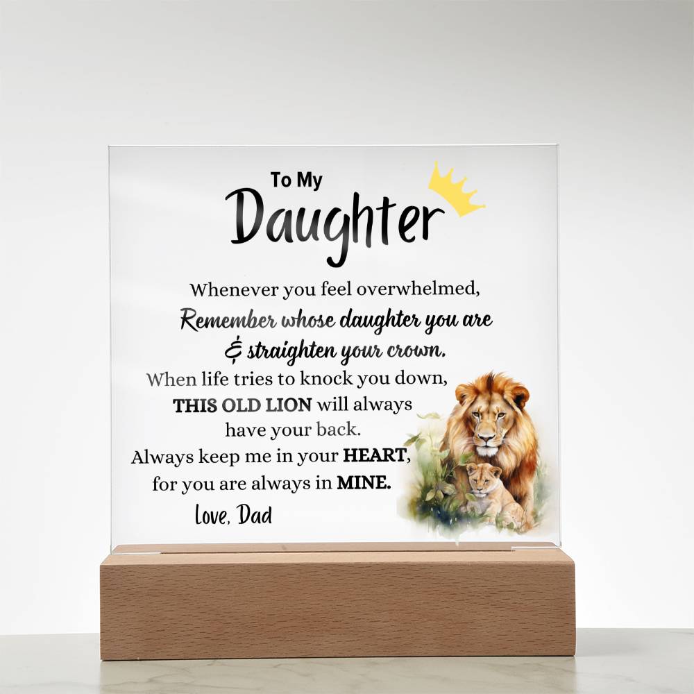 To My Daughter | Old Lion Night Light - AlexEcomStore