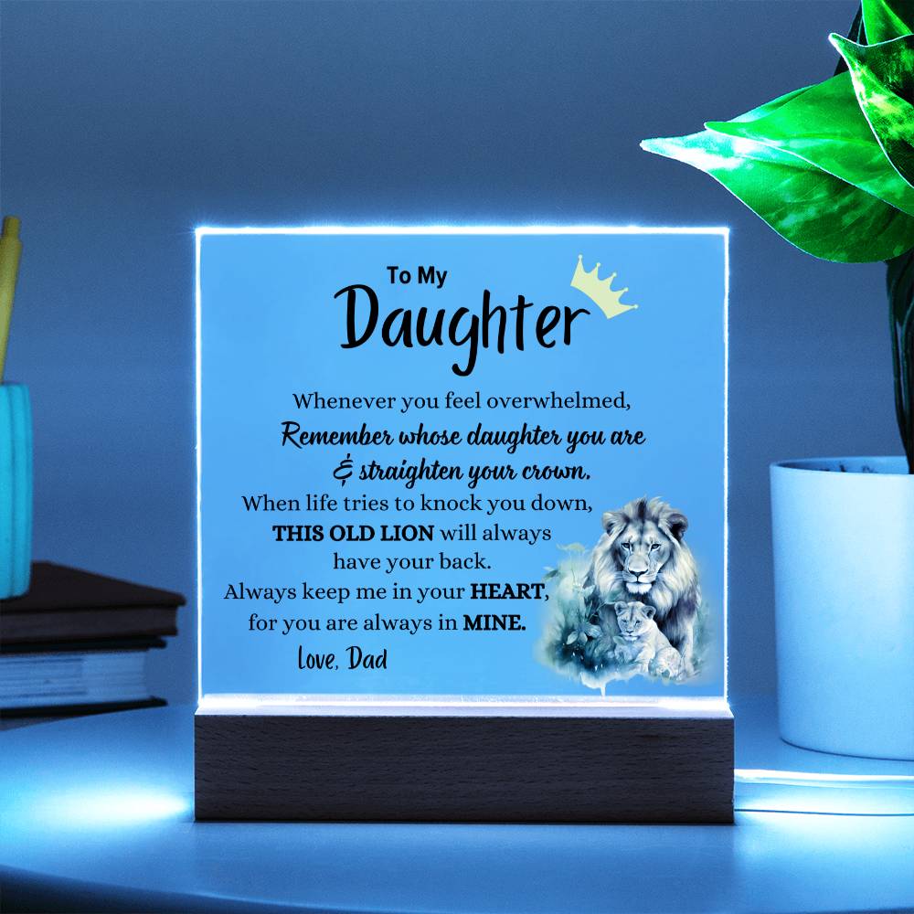 To My Daughter | Old Lion Night Light - AlexEcomStore